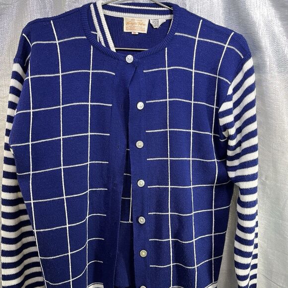 VINTAGE Sweater Cardigan Vest Set 1950s - Picture 4 of 16